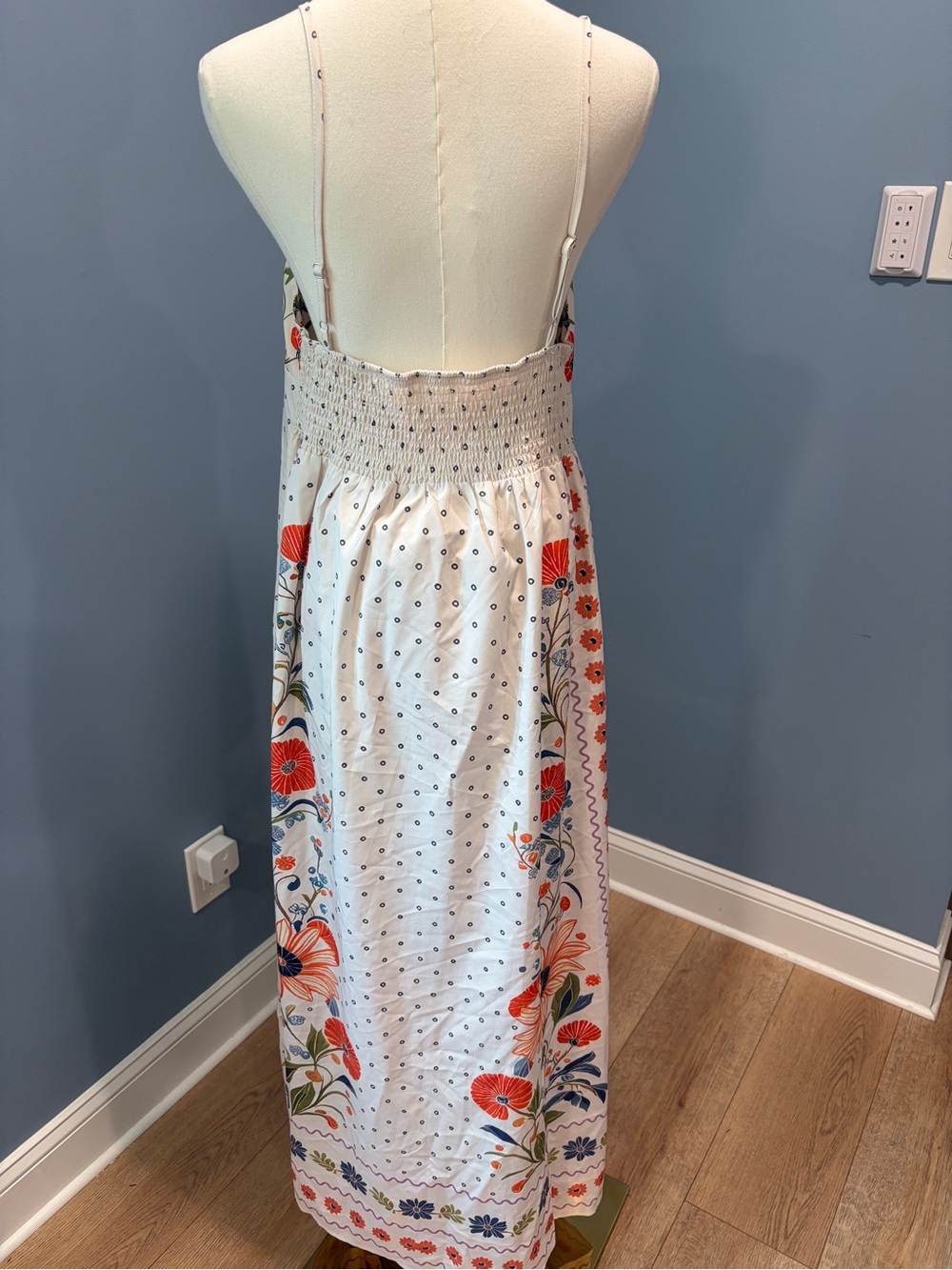 Floral 2 Piece Set Medium Tie Front Crop Top Wide Leg Pants Resort Boho - Picture 7 of 11